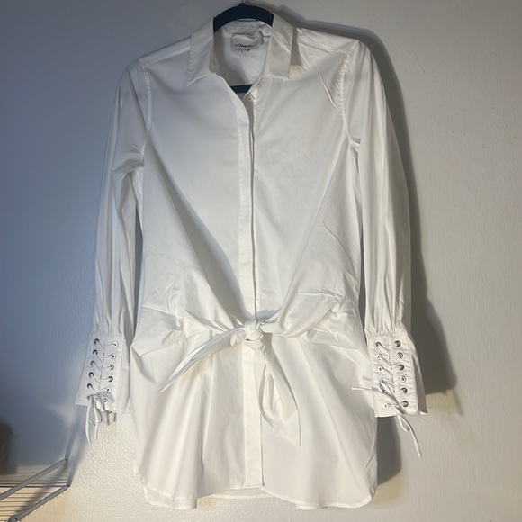 3.1 Philip Lim Longsleeves gathered front shirt size 4 - Picture 3 of 8